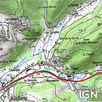 Département Vosges (88) - 1 : 25 000