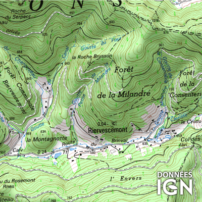 Département IGN - Territoire de Belfort 90 - 1 : 25 000