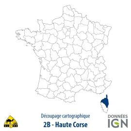 Département IGN - Satellite - Haute-Corse 2B - 1 : 25 000