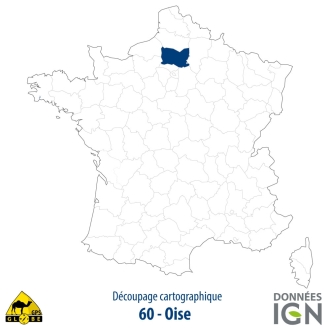 Département IGN - Satellite - Oise 60 - 1 : 25 000