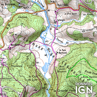 Région Bourgogne - 1 : 25 000 