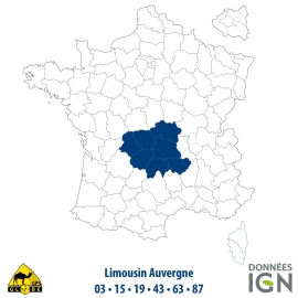 Région IGN - Limousin Auvergne - 1 : 25 000 