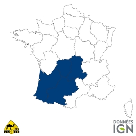 Quart de France  Sud - Ouest - Satellite - 1 : 25 000 
