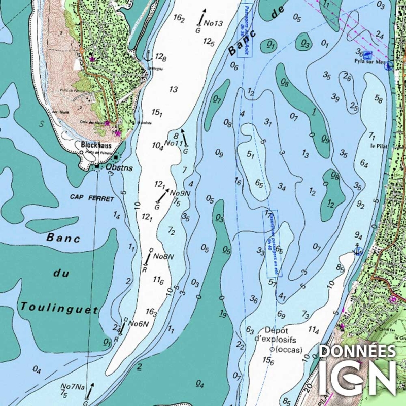 Carte marine IGN et SHOM - Atlantique