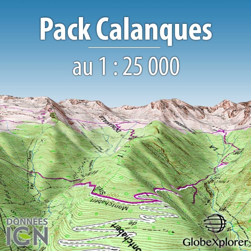 Pack Calanques - 1 : 25 000 - GlobeXplorer