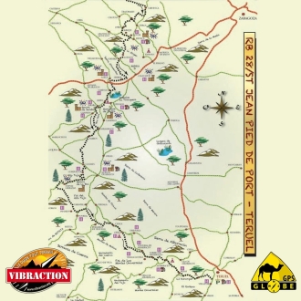 RB 28 - Saint-Jean de Pied de Port à Teruel - itinéraire - Vibraction