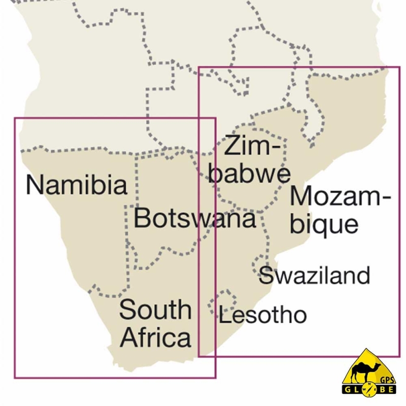 Afrique Australe - Carte touristique - 1 : 2 500 000
