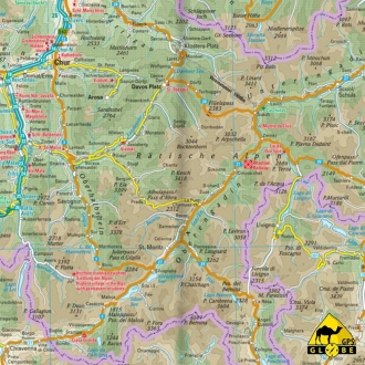 Région des Alpes - Carte touristique - 1 : 550 000