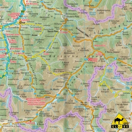 Région des Alpes - Carte touristique - 1 : 550 000