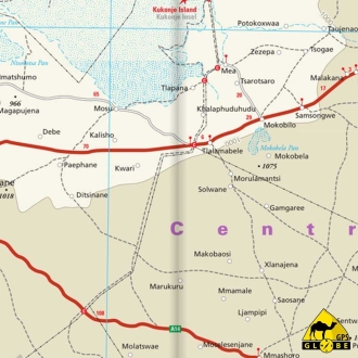 Botswana - Carte touristique - 1 : 1 000 000