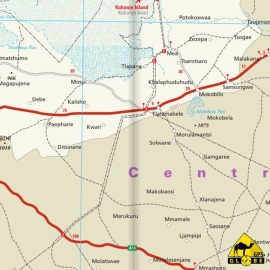 Botswana - Carte touristique - 1 : 1 000 000