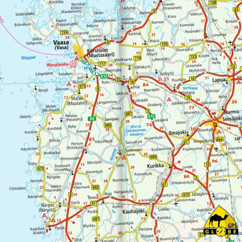 Finlande (+ nord scandinavie) - Carte touristique - 1 : 875 000