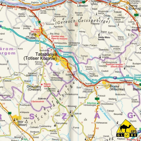 Hongrie - Carte touristique - 1 : 380 000