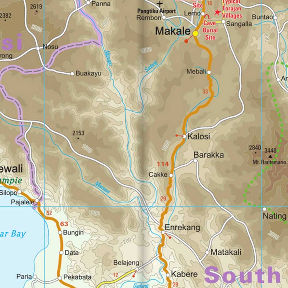 GPS Globe Carte  touristique  de l le de Sulawesi  Indon sie 