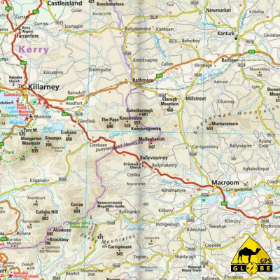 Irlande - Carte voyage - 1 : 350 000