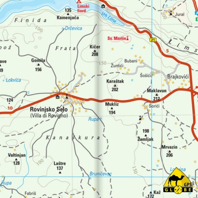 Istrie (Croatie) - Carte voyage - 1 : 70 000