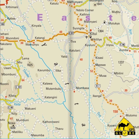 Kenya - Carte touristique - 1 : 950 000