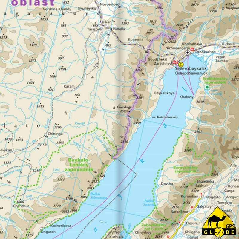 Lac Baikal à Vladivostok (Russie) - Carte touristique - 1 : 2 000 000