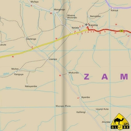 Zambie - Carte touristique - 1 : 1 000 000