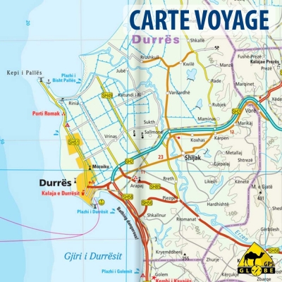 Albanie - Carte voyage - 1 : 220 000