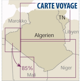 Algérie / Tunisie - Carte touristique - 1 : 1 700 000