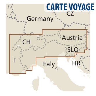 Région des Alpes - Carte touristique - 1 : 550 000
