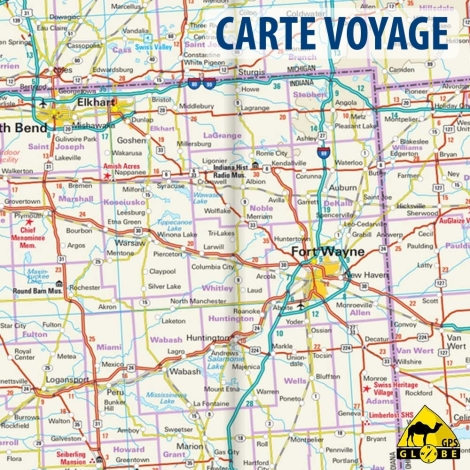 Etats-Unis (Midwest) - Carte touristique - 1 : 600 000