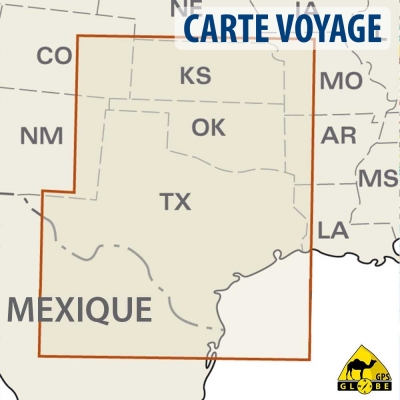 Etats-Unis (Sud) - Carte voyage - 1 : 1 250 000