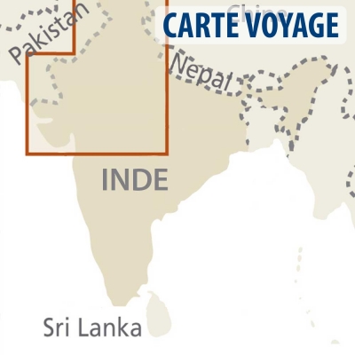 Inde (Nord Ouest) - Carte voyage - 1 : 1 300 000