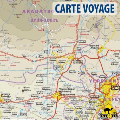 Arménie - Carte voyage - 1 : 250 000