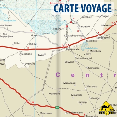 Botswana - Carte voyage - 1 : 1 000 000