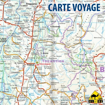 Brésil - Carte voyage - 1 : 3 850 000