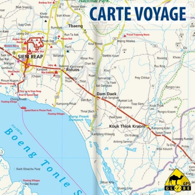 Cambodge - Carte touristique - 1 : 500 000