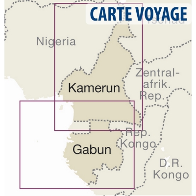 Cameroun / Gabon - Carte voyage - 1 : 1 300 000