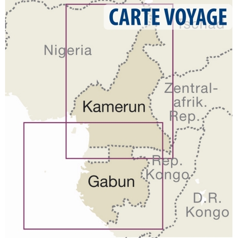 Cameroun / Gabon - Carte voyage - 1 : 1 300 000