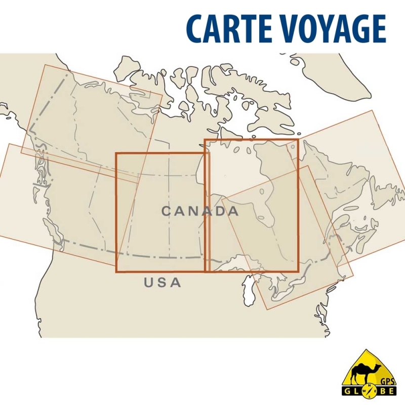 GPS Globe - Carte touristique du centre du Canada
