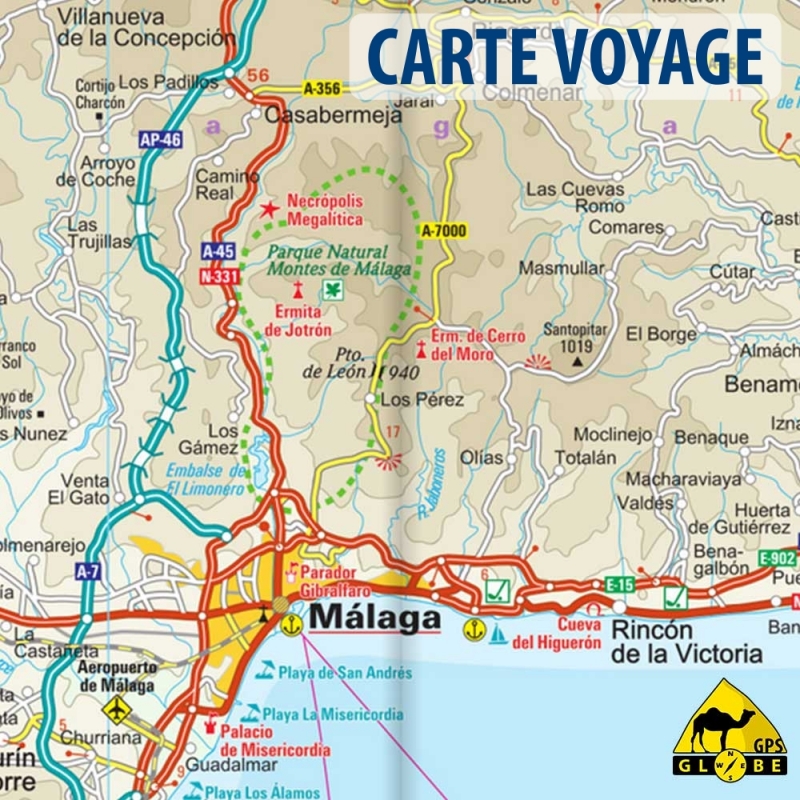 andalousie carte du monde • Voyages - Cartes