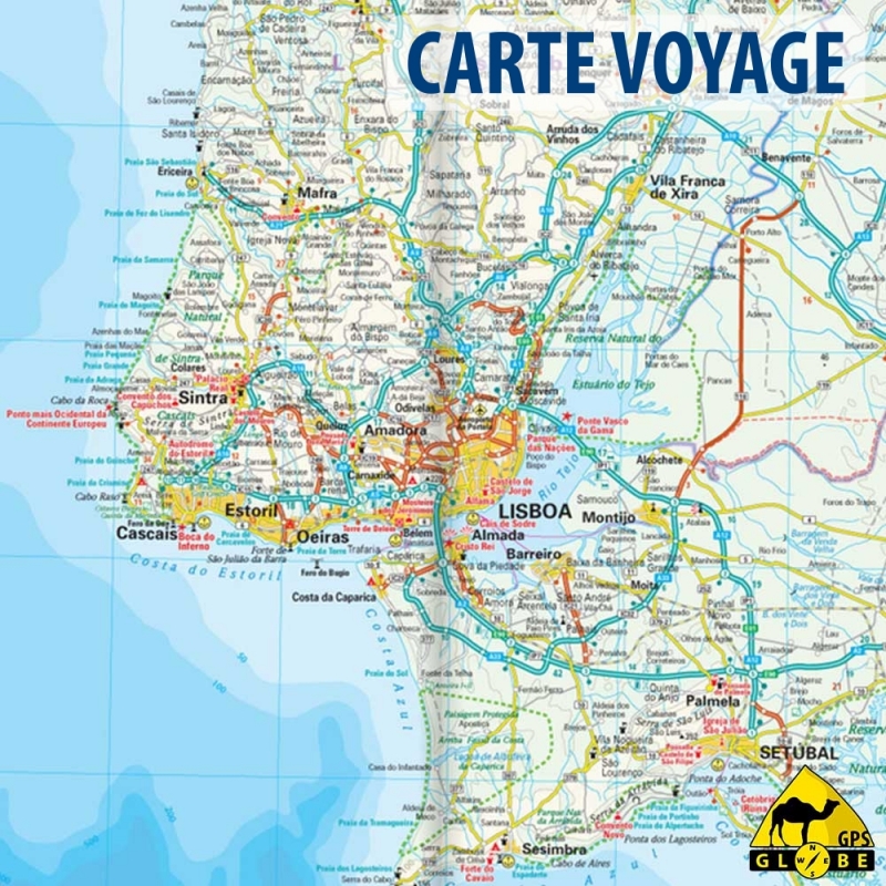 carte touristique du portugal - Image