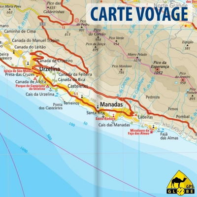 îles des Açores (Portugal) - Carte voyage - 1 : 70 000