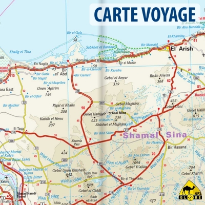 Egypte - Carte voyage - 1 :1 125 000