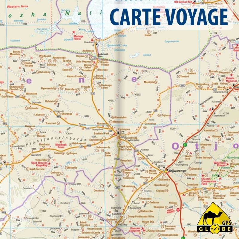 Namibie - Carte touristique - 1 : 1 200 000