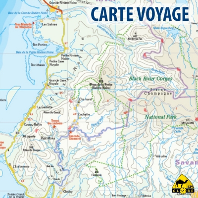 Maurice - Réunion- Rodrigues - carte voyage - 1 :90 000