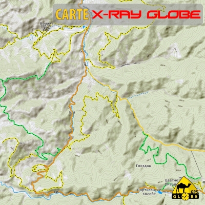 Serbie - X-Ray Globe - 1 : 30 000 TOPO Globe