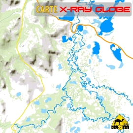 Mongolie - X-Ray Globe - 1 : 100 000 TOPO Relief