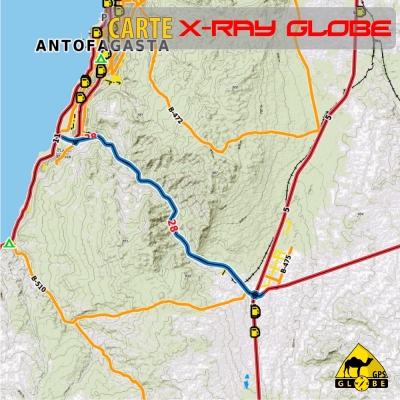 Chili - X-Ray Globe - 1 : 100 000 TOPO Relief