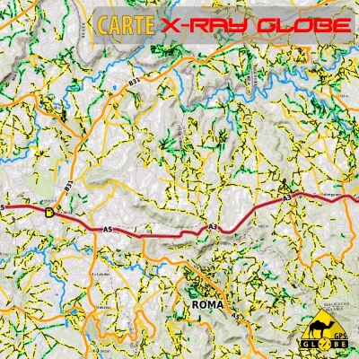 Lesotho - X-Ray Globe - 1 : 100 000 TOPO Relief