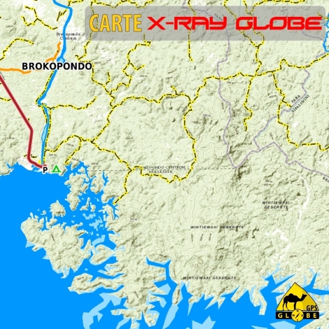 Suriname - X-Ray Globe - 1 : 100 000 TOPO Relief