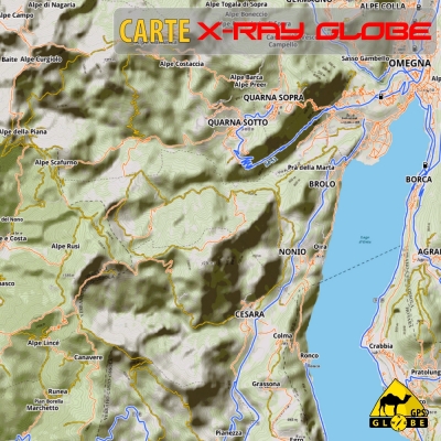 Italie Nord - X-Ray Globe - 1 : 25 000 TOPO Relief
