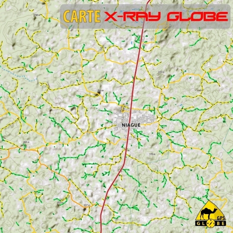 Côte d'Ivoire - X-Ray Globe - 1 : 30 000 TOPO Relief