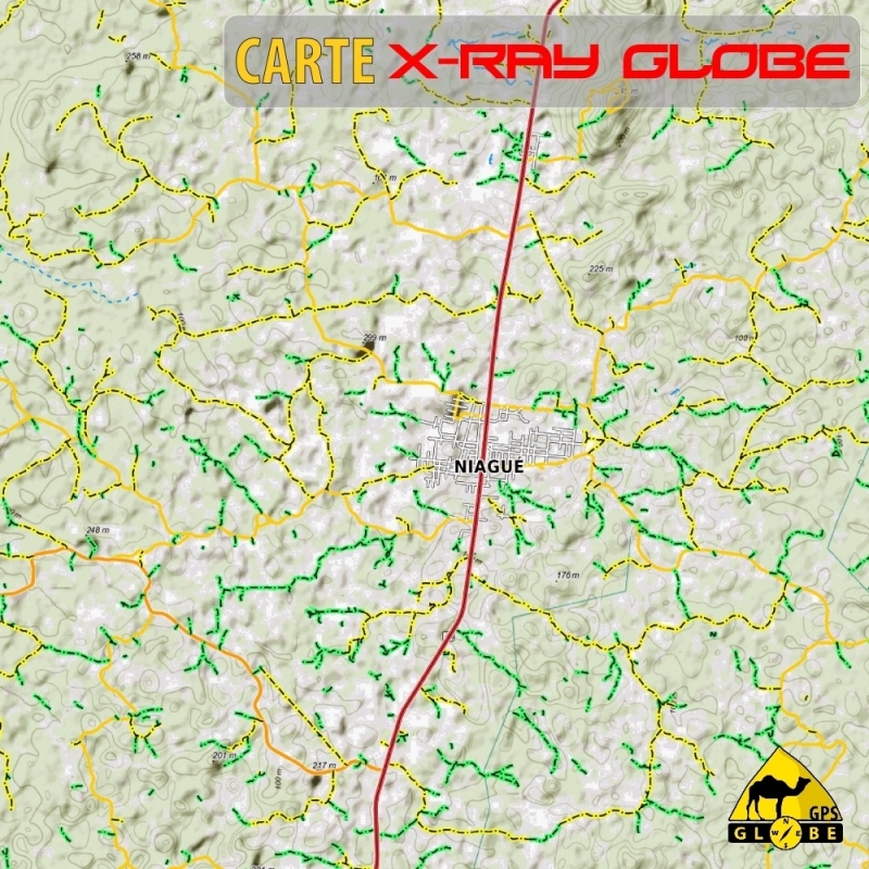 Côte d'Ivoire - X-Ray Globe - 1 : 30 000 TOPO Relief